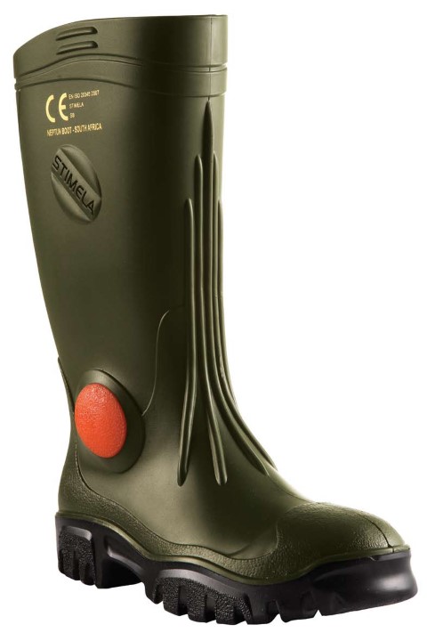 MAXISAFE GUMBOOT DOMINATOR OLIVE W/SAFETY TOECAP SIZE 10 